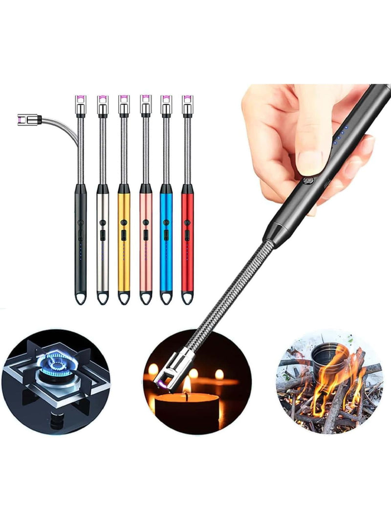 Rechargeable Electric Arc Lighter – Flameless, Windproof & Flexible Neck